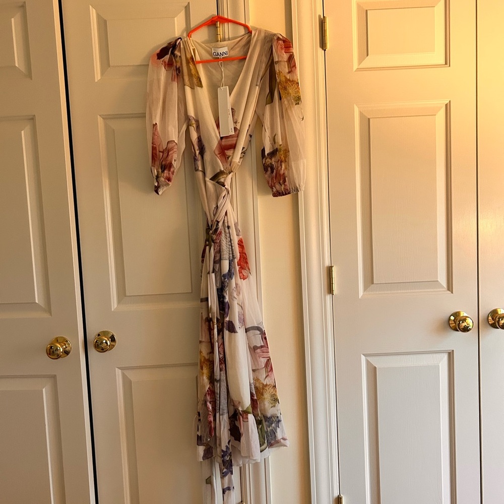 Floral Wrap Dress by Ganni